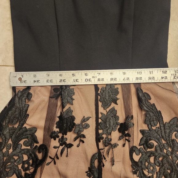 Charlotte Russe Nude and Black Lace Sweetheart Romper Sz: S Whimsygoth Vamp - Picture 14 of 16